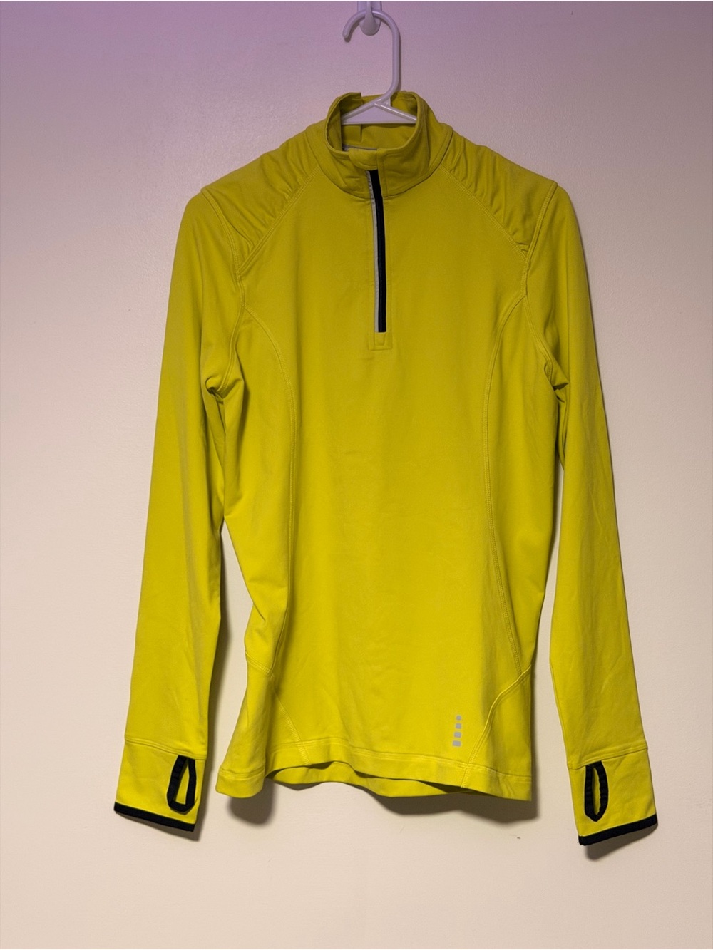 Lands' End Neon Yellow Quarter-Zip Pullover